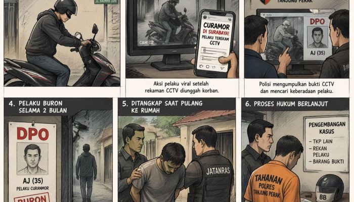 pelaku-curanmor-viral-surabaya-tertangkap