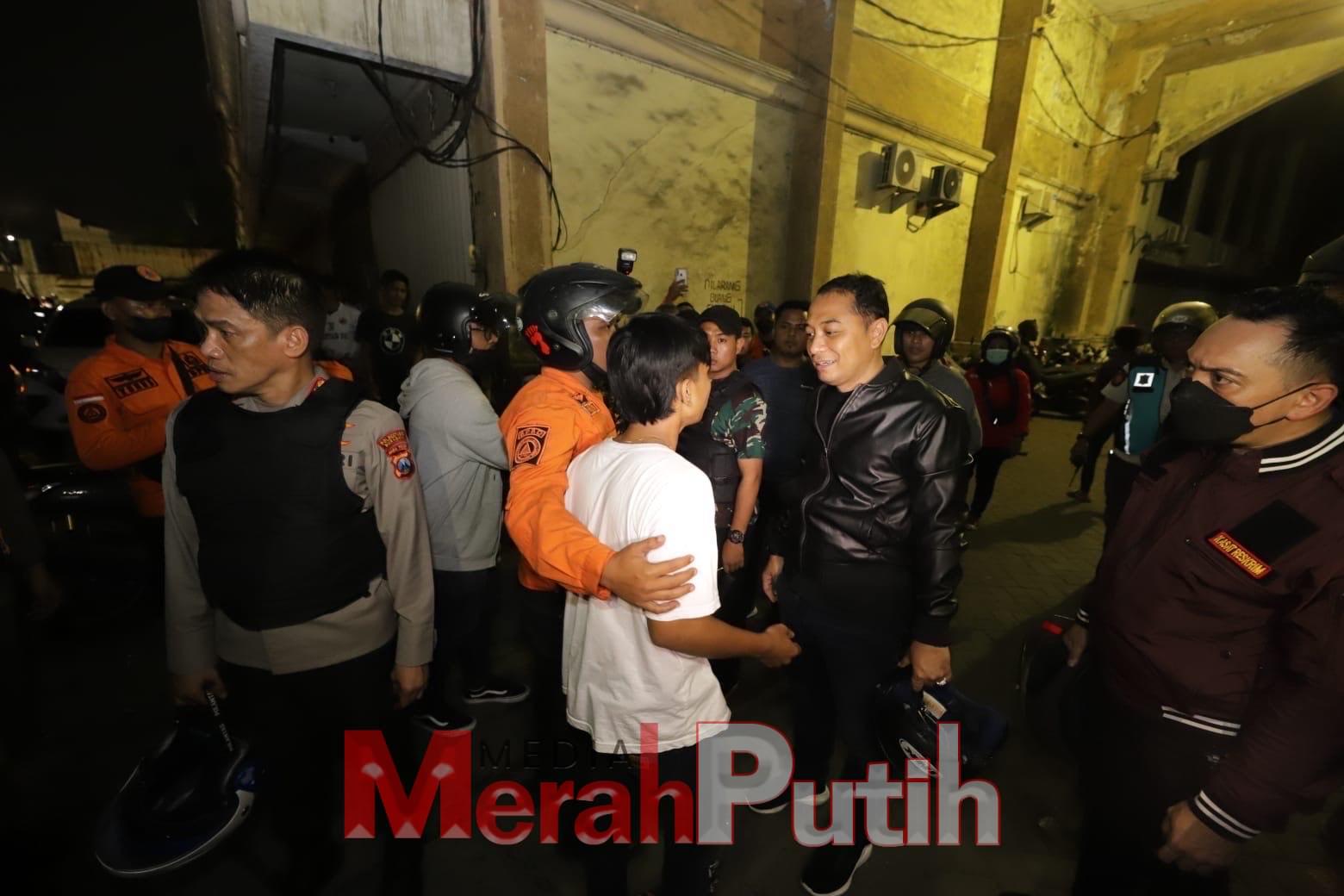 77 remaja yang terjangkau patroli ketertiban pada 4 Desember 2022 lalu. kini mereka bakal di ikut sertakan lewat Sekolah Wawasan Kebangsaan untuk mendapat penguatan mengenai cinta tanah air dan Pancasila, sebagai upaya untuk mencegah tawuran antar remaja, balap liar, dan kenakalan remaja lainnya I MMP I dok.