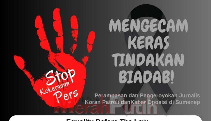 Minta Keadilan, Ratusan Wartawan dan Aktivis Geruduk Polres Sumenep
