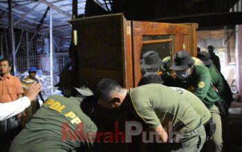 Tanah Aset Wonorejo Timur ditertibkan, Satpol PP Surabaya Bantu warga Pindahan dampak Penertiban 12 Bangunan