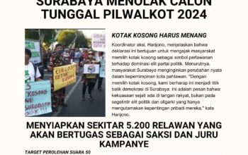 Gerakan Kotak Kosong di Surabaya Menolak Calon Tunggal Pilwalkot 2024