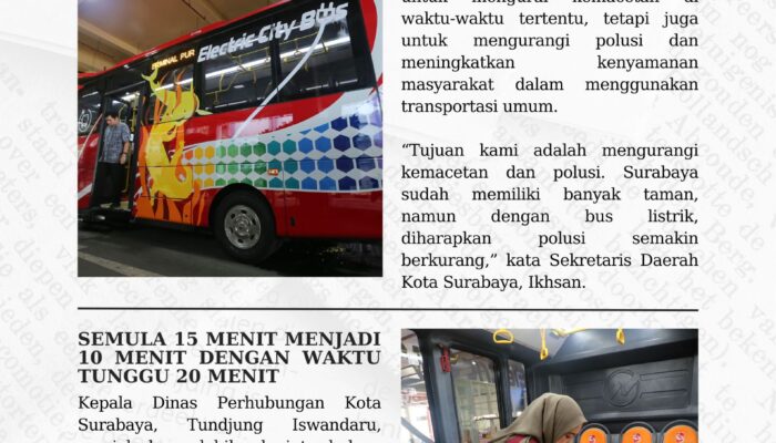 Tambah Bus Listrik dan 32 Feeder Wira Wiri Diklaim Kurangi Kemacetan di Surabaya