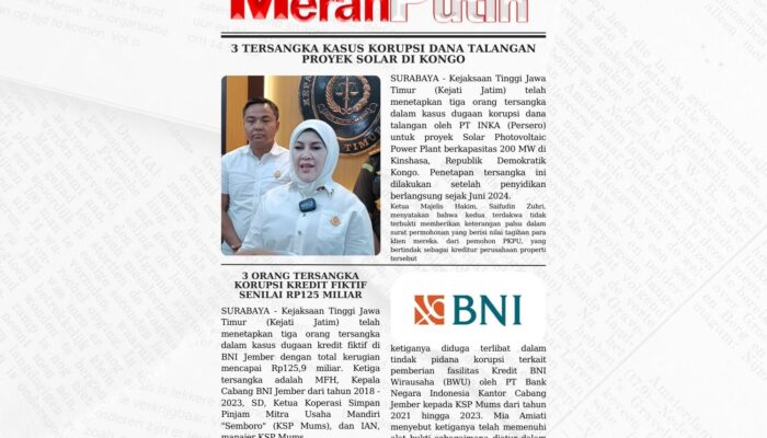 Kejati Jatim Tetapkan 3 Tersangka Korupsi Dana Talangan Proyek Solar di Kongo